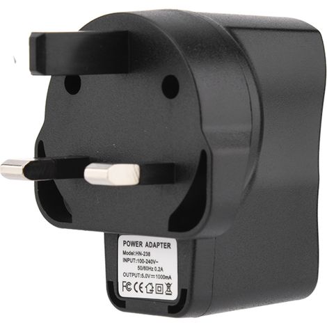 Chargeur secteur USB 5V 1A adaptateur secteur pour téléphone, 100240V prise UK (1/5)