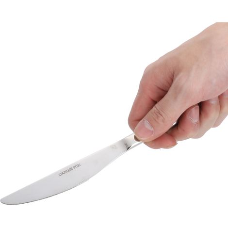 12-teiliges Edelstahl-Besteckset, Küchenutensilien für Hotels und Restaurants, inklusive Steakmesser (1/5)