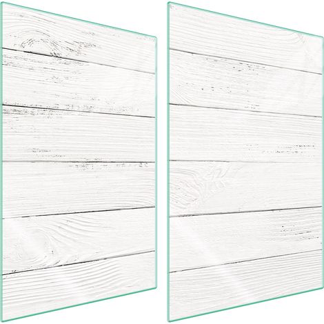Plaque de protection en verre pour cuisine 2x35x52 bois (1/5)