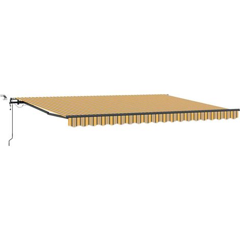 Toldo retráctil Multicolor 450 x 300 cm Poliéster vidaXL (1/5)