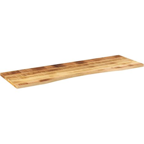 Dessus de bureau  Dessus de table  Plateau de table avec courbe 160x50x2,5 cm manguier massif brut