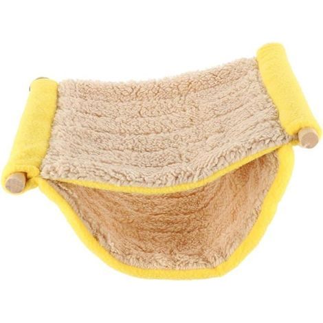 Double-Layer Hanging Hammock Bed: Plush, Safe & Cozy Nest for Hamsters, Parakeets, Squirrels