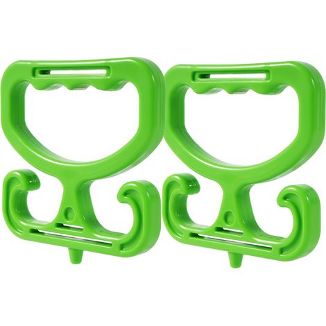 Juego de 2 resistentes portabolsas, cada uno con una capacidad de carga de 45 kg: asa cómoda para transportar bolsas de la compra, bolsas de lona, cubos y más.