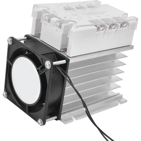 Dreiphasen-Halbleiterrelais, erweitertes Steuermodul für automatische Steuerung 480 VAC (TSR60DAR mit Kühlkörper) (1/5)