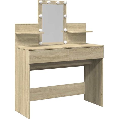 Maison Exclusive - Toeletta con LED Rovere Sonoma 100x40x130 cm