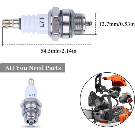 Candele d'accensione per motoseghe STIHL/NGK/Husqvarna/Champion, modello universale, adatto per motori a benzina, alta qualità, durata prolungata (1/4)