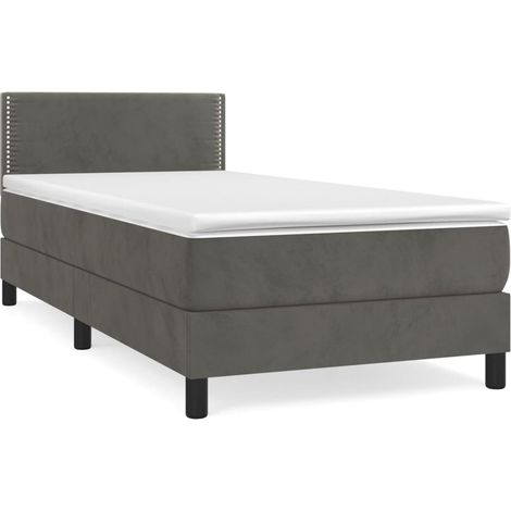 Maison Exclusive - Boxspringbett mit Matratze Dunkelgrau 100x200