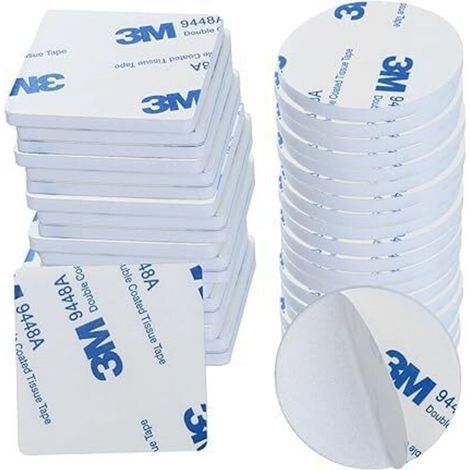 40 pieces of extra strong double-sided foam adhesive, 3M waterproof double-sided adhesive pads, suitable for home, office, square, round and rectangular shapes (1/5)