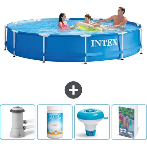 Intex Piscine Tubulaire Ronde - 366x76 cm - 5-pièces SCB104 (1/4)