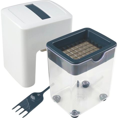 Coupe frites manuel avec récipient et brosse de nettoyage Fackelmann Easy Prepare