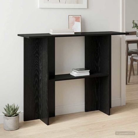 vidaXL Tavolo consolle Rovere Nero 100 x 30 x 75 cm