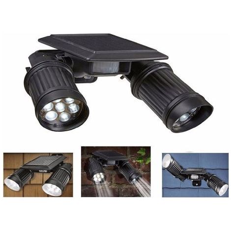 14 LED Solar Wandleuchte Bewegungsmelder Sicherheit Wandleuchte 2 Kopf Wasserdicht