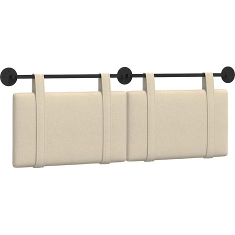 Tête de lit suspendue Montage mural Crème 130 x 55 x 5 cm tissu (1/5)