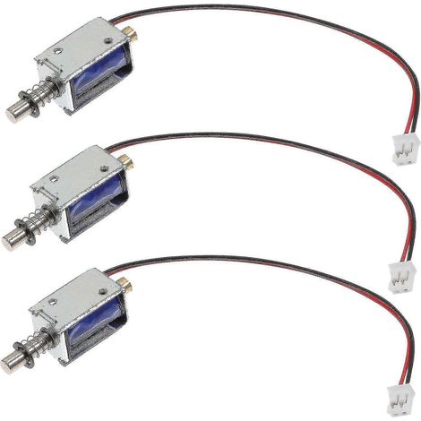 3 solénoïdes à poussoir, solénoïde linéaire, solénoïde à cadre, électroaimant, électroaimant de poussée 12 V (1/2)