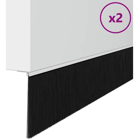 Brosses d'étanchéité pour porte à visser 2 pcs Blanc 100 cm