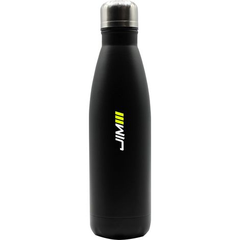 Borraccia termica nera 500ml in acciaio inossidabile, comoda ed elegante , mantiene il freddo 24 ore ed il caldo 12 ore (1/5)