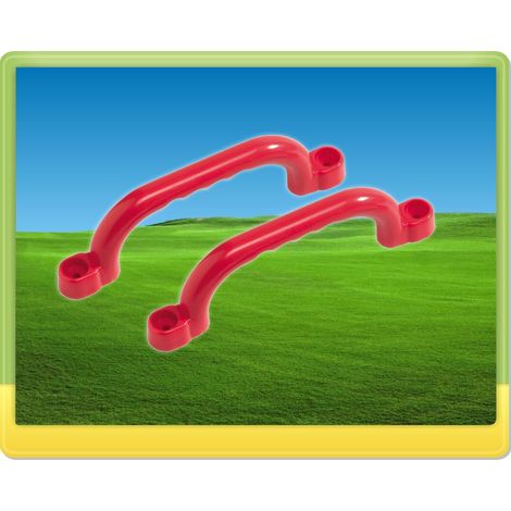 Extension de Aire de jeux Wickey Poignées en plastique pour tours de jeux & balançoires Wickey, Extrêmement résistantes aux intempéries - rouge (1/3)