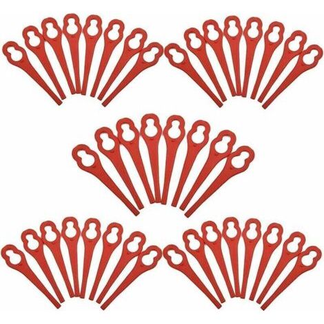 Lot de 100 lames en plastique pour coupe-bordures Ferrex/Aldi FAR 20-1 97699 2002706 FE220 (1/4)