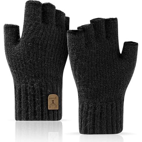 Mitaines d hiver pour homme et femme en tissu chaud pour course et vélo accessoire de sport pratique (1/5)