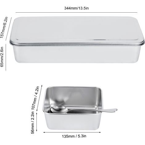 3-Grid Stainless Steel Home Seasoning Box, Spice Container Set with Spoon Lid (1/5)