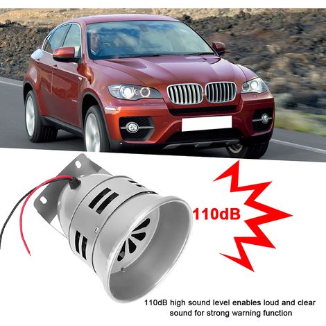 12V 110dB Autohupe, elektrische Motor-Alarmsirene, leistungsstarke Hupe mit wasserdichtem Lautsprecher. (1/5)
