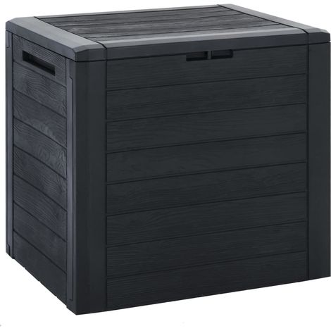 Baule da giardino antracite 58,5 x 46 x 55 cm polipropilene 020013142