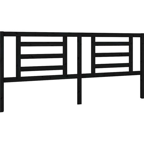 Maison Exclusive - Cabecero de cama madera maciza de pino negro 2 (1/5)