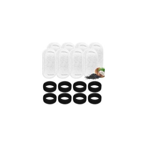 Katzen-Trinkflaschenfilter, 8-teiliger Filter + 8-teiliger Schwamm, Katzen-Trinkflaschenfilter mit Harz und Aktivkohle - Crezuo