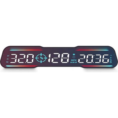Display HUD multifunzione per auto - Tachimetro con avviso di stanchezza (1/5)