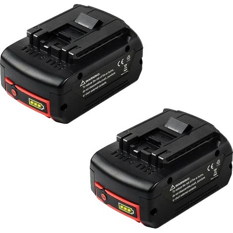 Batterie Li-ion 18V 6000mAh, Compatible avec Bosch BAT609 BAT610 BAT618 BAT619 GBA18V GSR18V, 2 PCS 6.0Ah batterie (1/2)