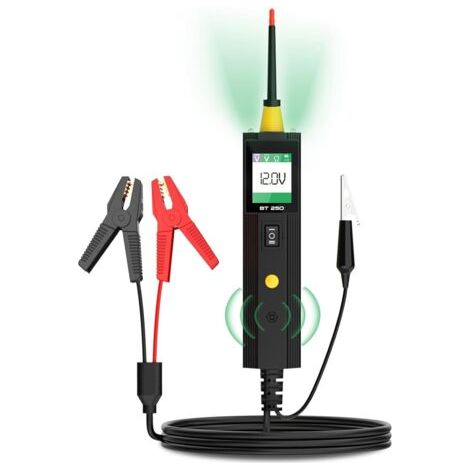 Testeur de tension automobile BT250 12 V/24 V, testeur de tension automobile numérique avec détecteur de court-circuit, voyants de couleur, pour systèmes électriques 6-30 V (1/5)
