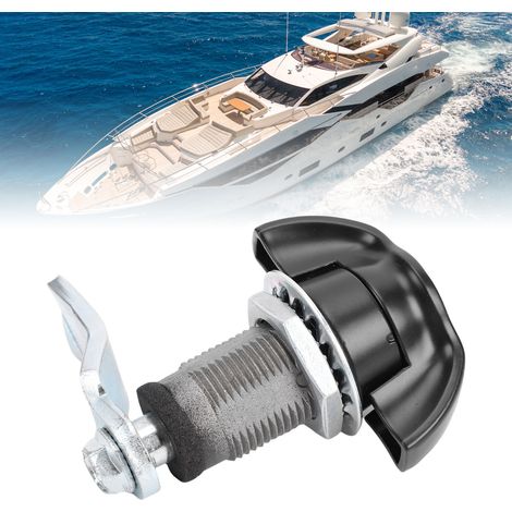 Serrure à came à commande par pouce pour tiroir ou meuble métallique, avec 2 clés, pour yacht, bateau ou camping-car. (1/3)