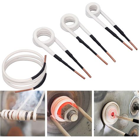 Ensemble de 4 résistances chauffantes électriques à noyau en laiton de 3 mm. Résistance haute fréquence flexible et durable, idéale pour le desserrage des boulons et écrous rouillés. (1/5)
