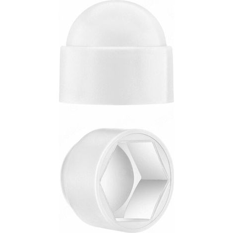 Cache-écrous M8 pour clé de 13 Blanc 10 pcs. Bouche-trou (1/5)