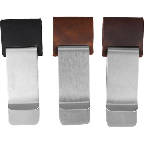 Porte-stylo moderne en acier inoxydable, lot de 3, pince à (1/5)