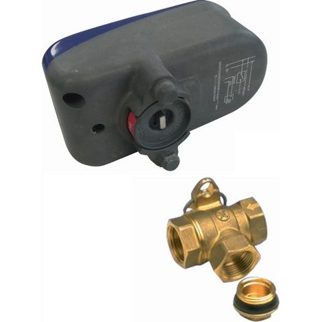 Válvula de zona motorizada de 3 y 2 vías con tapón obturador y servomotor - BAXI Medidas: 3/4" (1/3)