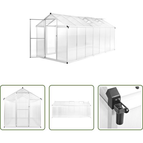 Serre solide - Serre Aluminium 421x190x195 cm 15,6 m³ (1/5)