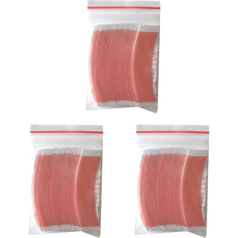 108 bandes adhésives double face Duo-Tac imperméables à forte tenue pour toupets et perruques à dentelle, forme C (1/4)