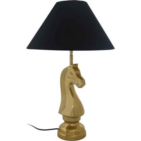 Lampe à Poser Vintage "Shah" 62cm Noir & Or (1/5)