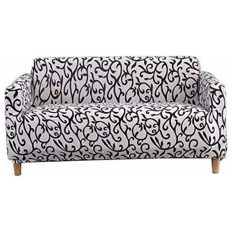 Housse de Canapé Élastique Housse de Canapé Extensible 1/2/3/4 Places Salon Couverture Sofa Housses Spandex Décor Full Surrounded (4 Seater 235-300CM)