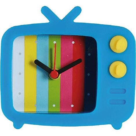 Mini Réveil Tv Bleue