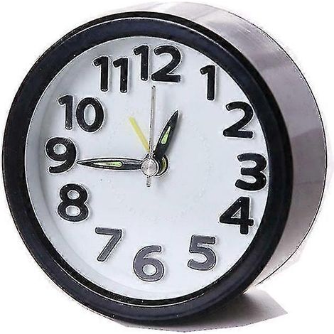Réveil à quartz, réveil de chevet avec fonction snooze, alarme silencieuse, noir (1/5)