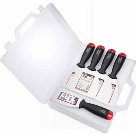 L'Outil Parfait – Coffret de 5 couteaux à enduire 6-15 cm – Lame acier inoxydable flexible – Manche ergonomique – 80238