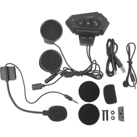 Interphone Bluetooth Moto 2000mAh Étanche Casque Communication Sans Fil pour Motos (1/5)
