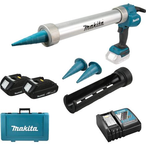 Pistola de cartucho de batería 18V DCG180RRYEX  con 2x 1.5Ah baterías y soporte de bolsa 600ml
