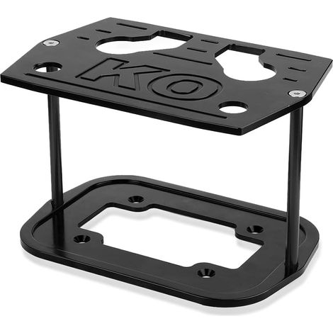 Kit di staffe di montaggio per batteria, supporto per vassoio batteria in acciaio inossidabile per batterie Optima 34/78 (nero) (1/5)