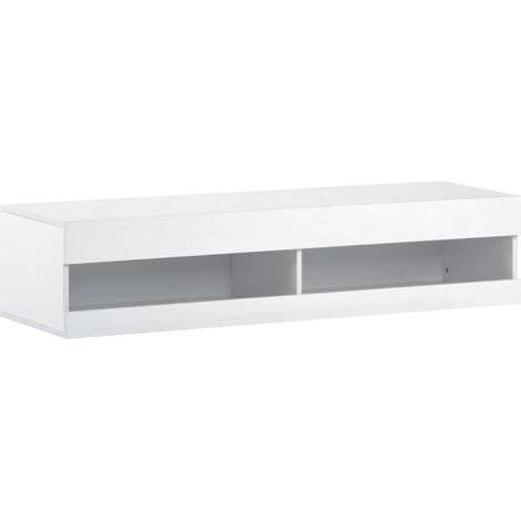 Mueble TV LED blanco de MDF 140 x 40 x 30,5 cm MODENUIT (1/5)