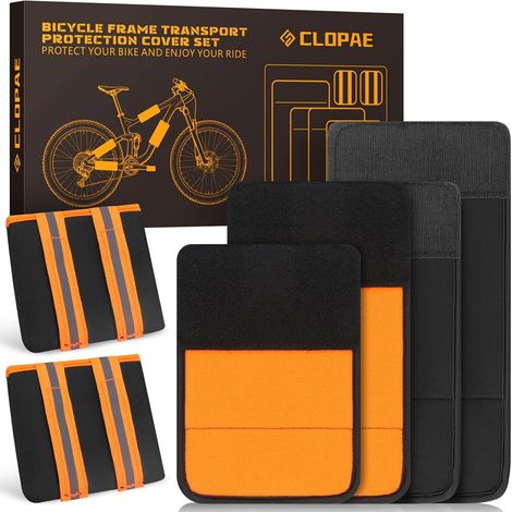 6PCS Protection Cadre Velo Carbone, Protection Cadre VTT, Mousse Protection, Le Protecteur De Cadre,Peut Être Utilisée sur Les VTT, Les Vélos De Route (1/5)