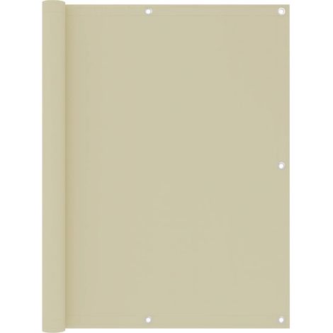 Paravent de balcon, couleur crème, 120 x 600 cm, tissu Oxford