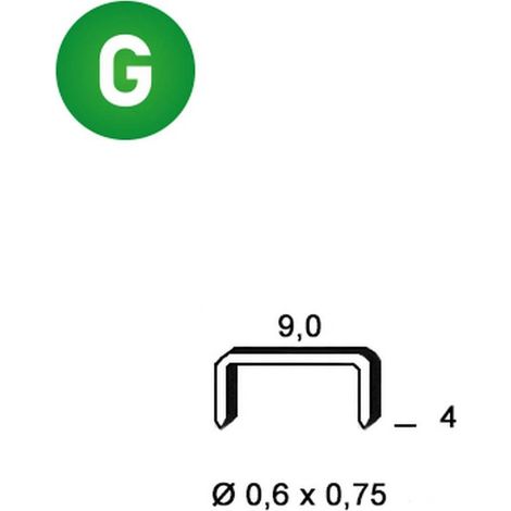 20 000 Agrafes Galvanisées V-04 - 9x4x0.6x0.75 mm - D-Work